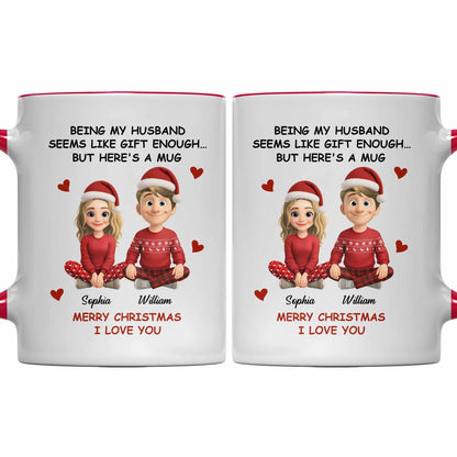 Merry Christmas I Love You, Couple With Santa Hats