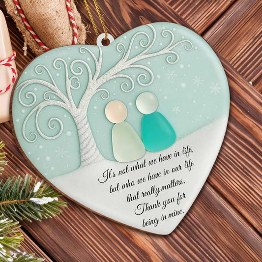 Thank You For Being In My Life, Tree and Snowflakes Design