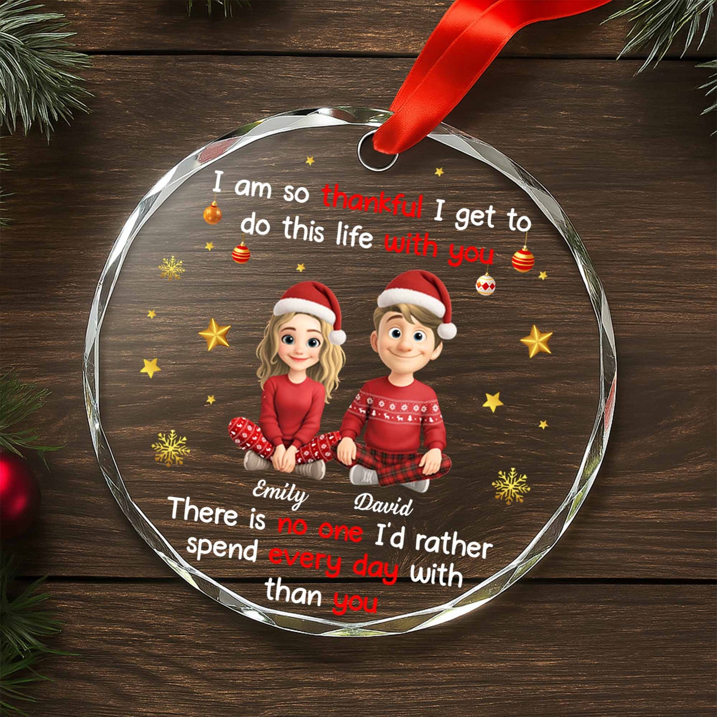 Thankful To Spend Every Day With You, Couple And Christmas Decor