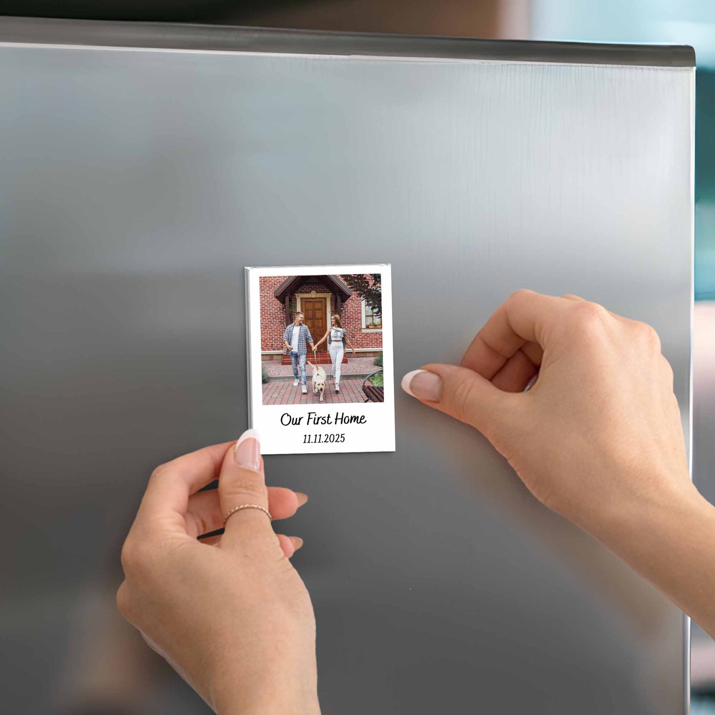 Our First Home With House, Couple, and Dog