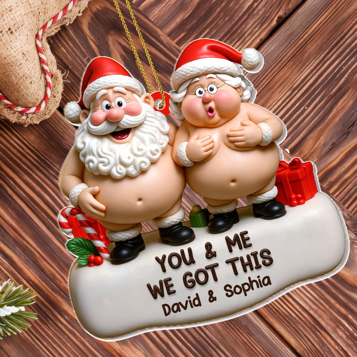 You & Me We Got This Santa Claus Figures
