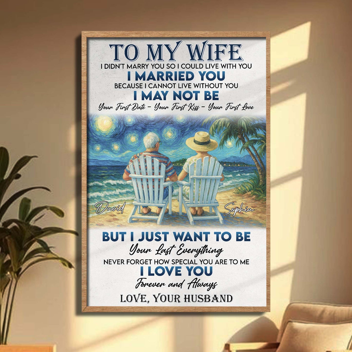To My Wife, Love and Cherished Moments at the Beach