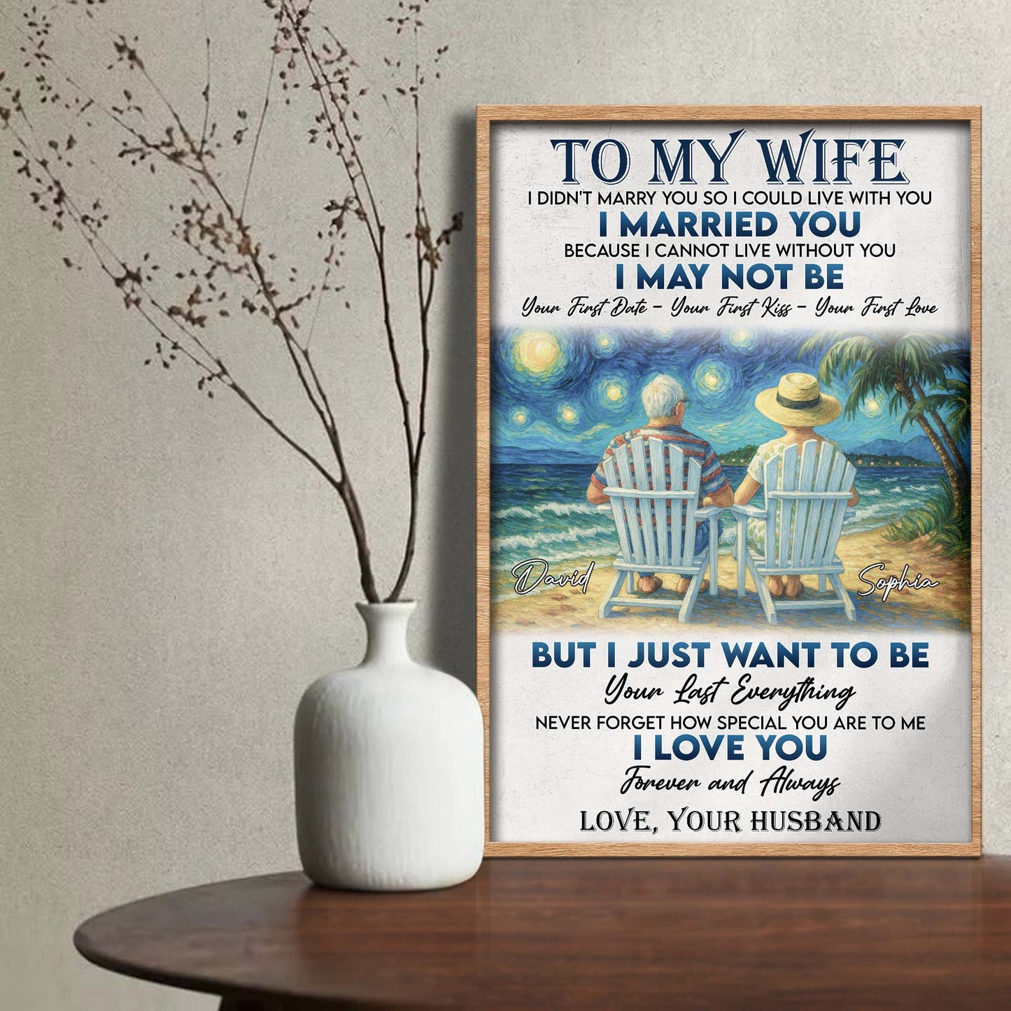 To My Wife, Love and Cherished Moments at the Beach