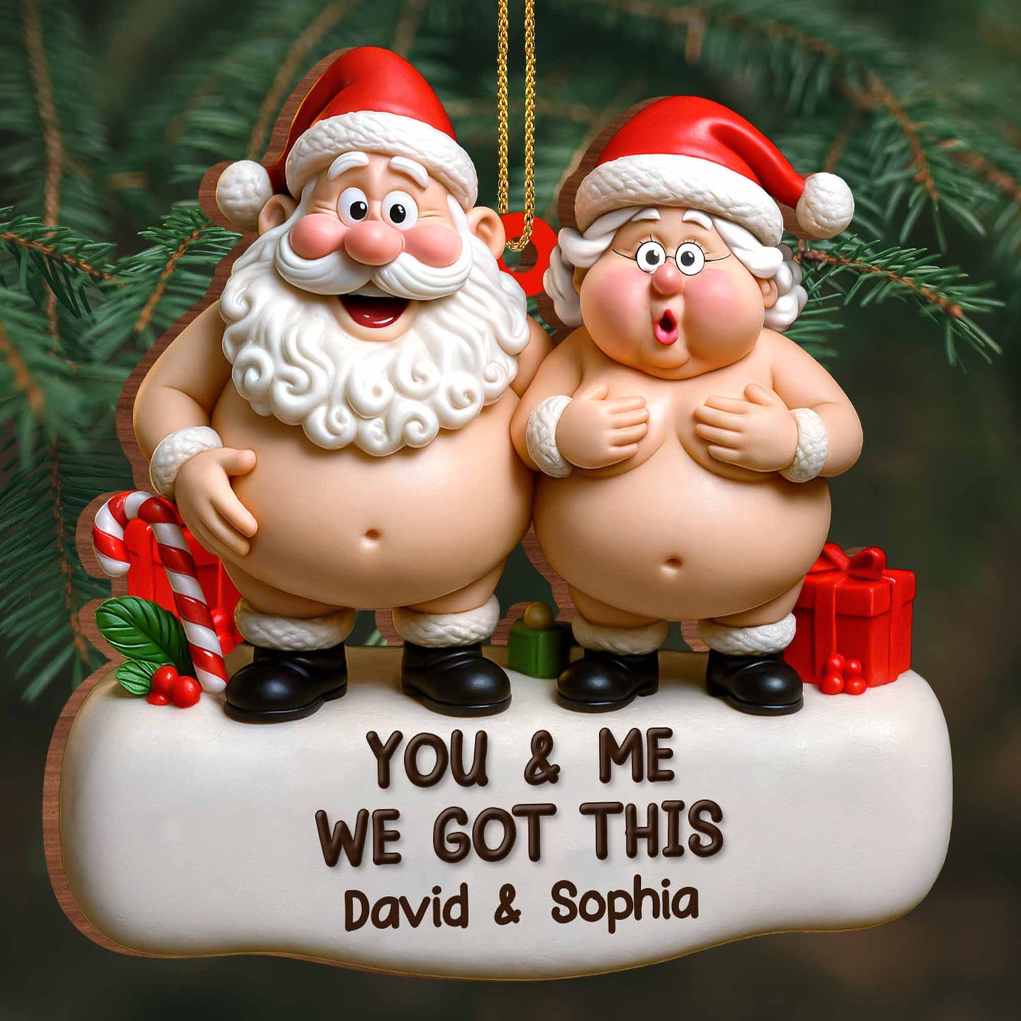 You & Me We Got This Santa Claus Figures