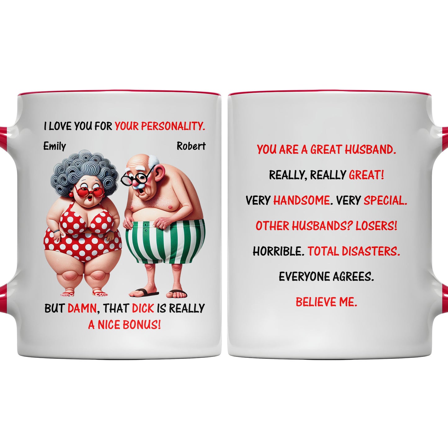 I Love You For Your Personality, Cartoon Couple Design