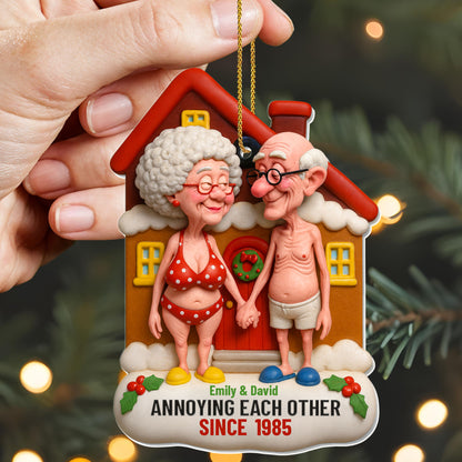 Annoying Each Other Since, Elderly Couple House Ornament