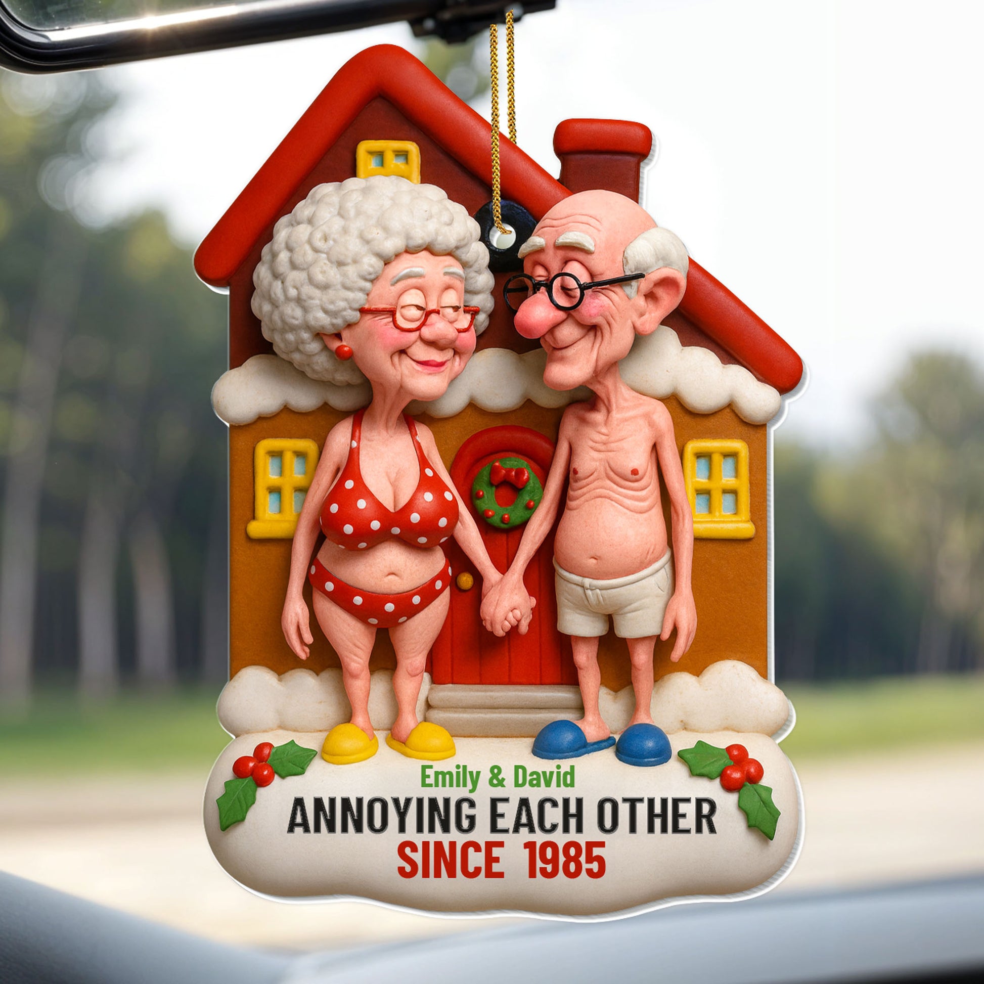 Annoying Each Other Since, Elderly Couple House Ornament