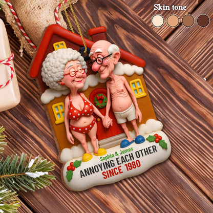Annoying Each Other Since, Elderly Couple Christmas Ornament