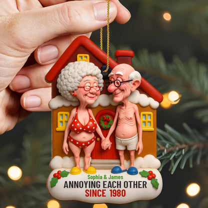 Annoying Each Other Since, Elderly Couple Christmas Ornament