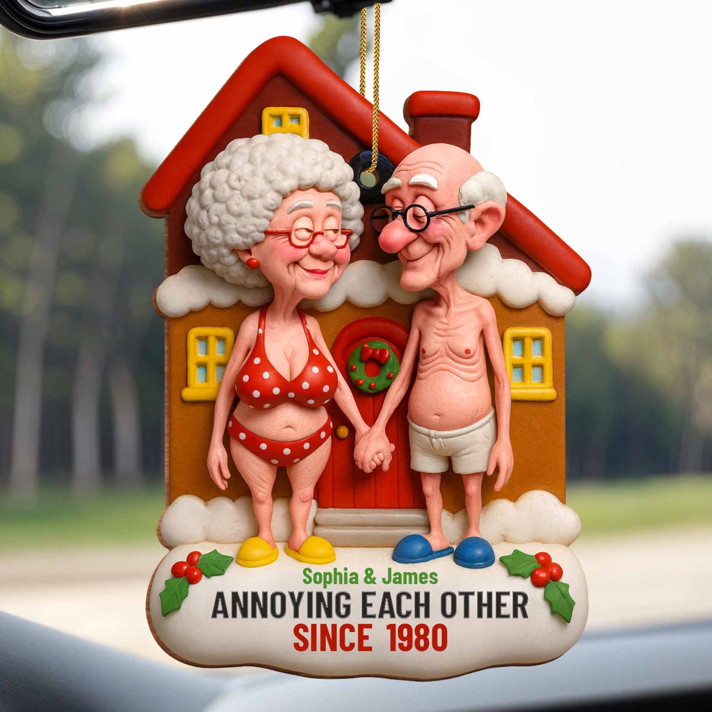 Annoying Each Other Since, Elderly Couple Christmas Ornament