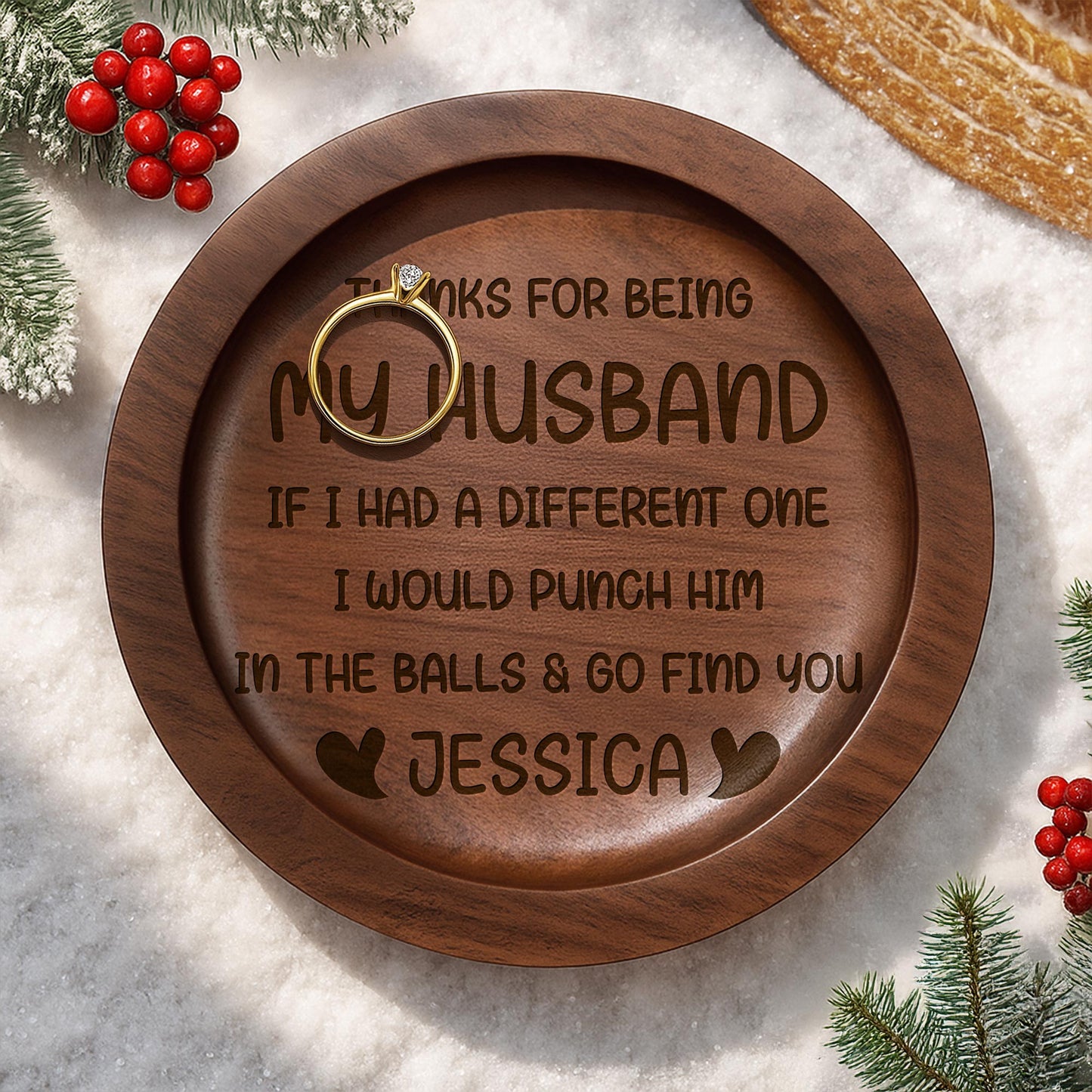 Thanks For Being My Husband And Hearts Design