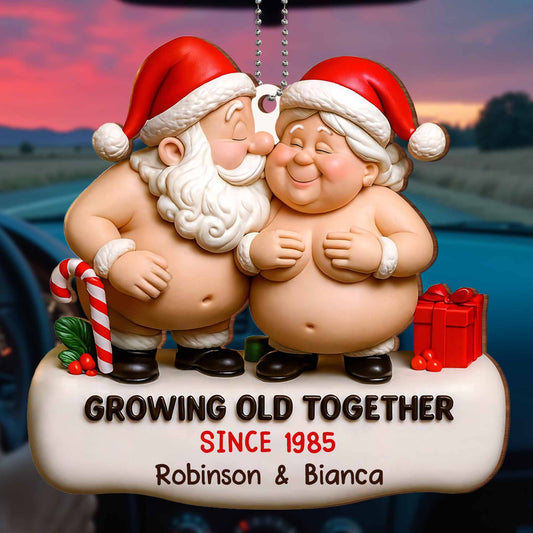 Growing Old Together Santa Claus Figures Christmas Ornament