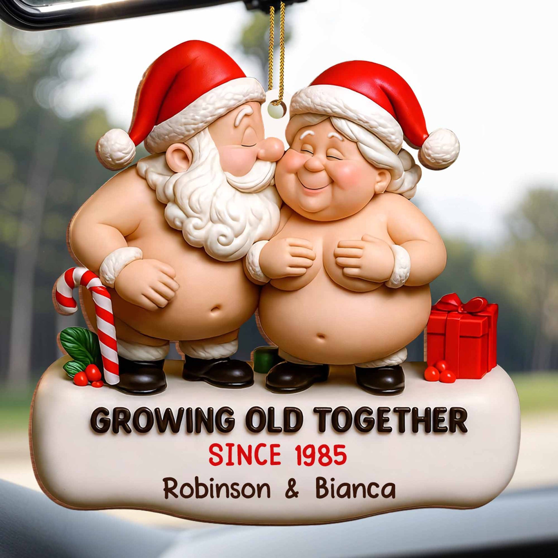 Growing Old Together Santa And Mrs Claus Ornament