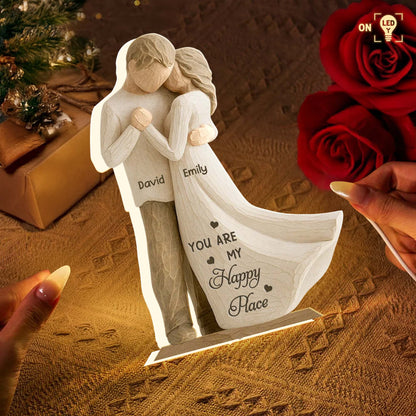 You Are My Happy Place With Couple Embrace