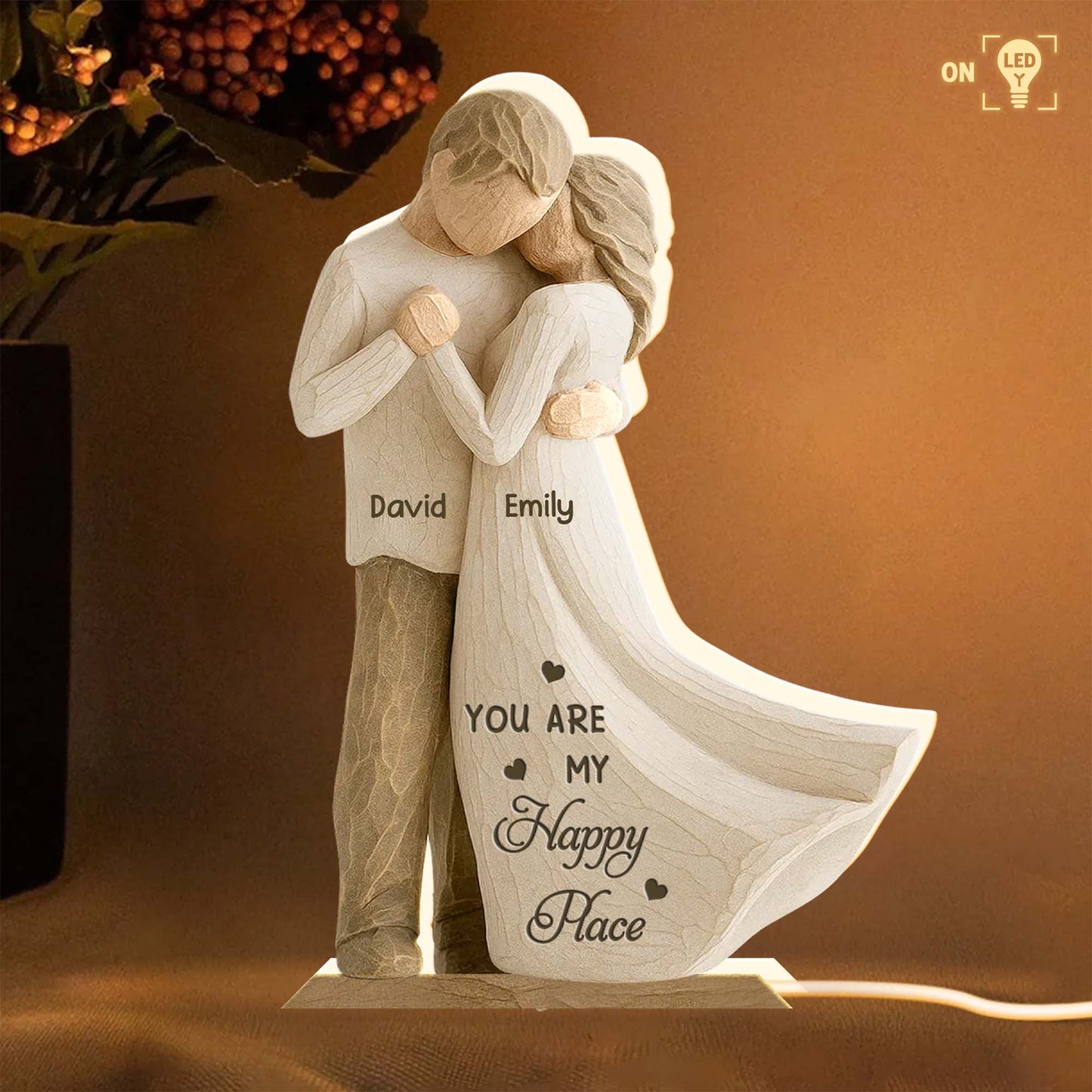 You Are My Happy Place With Couple Embrace