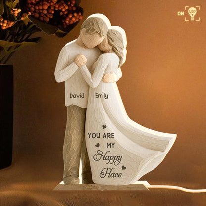 You Are My Happy Place With Couple Embrace