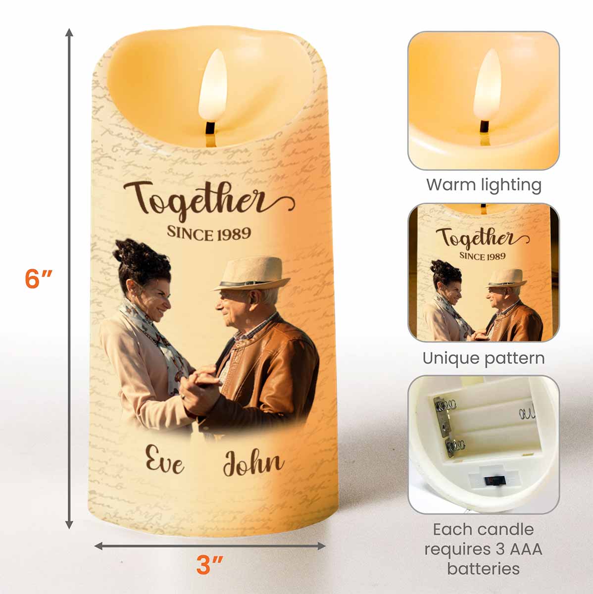 Favorite Place In The World Is Next To You, Candle, Custom Photo