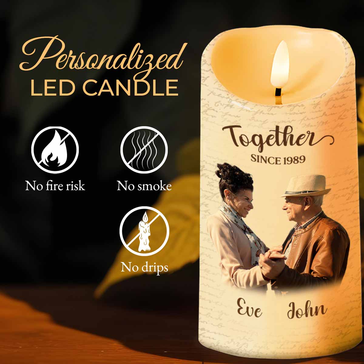 Favorite Place In The World Is Next To You, Candle, Custom Photo