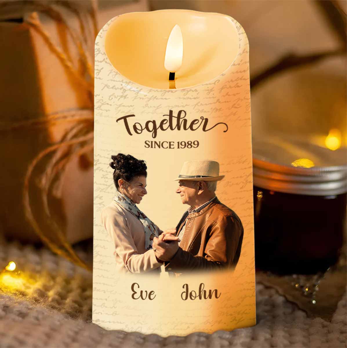 Favorite Place In The World Is Next To You, Candle, Custom Photo