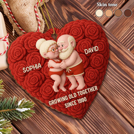 Growing Old Together Heart With Roses