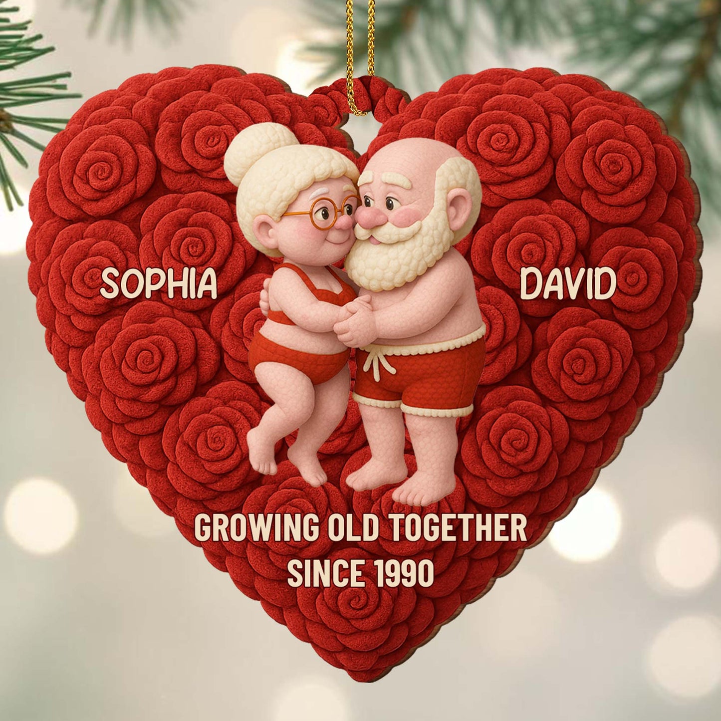 Growing Old Together Heart With Roses