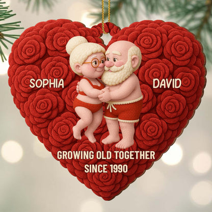 Growing Old Together Heart With Roses