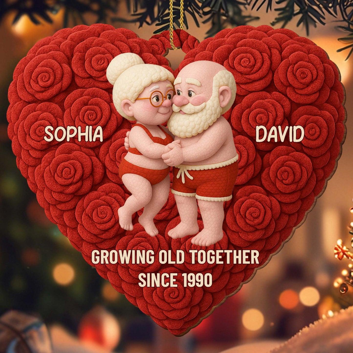 Growing Old Together Heart With Roses