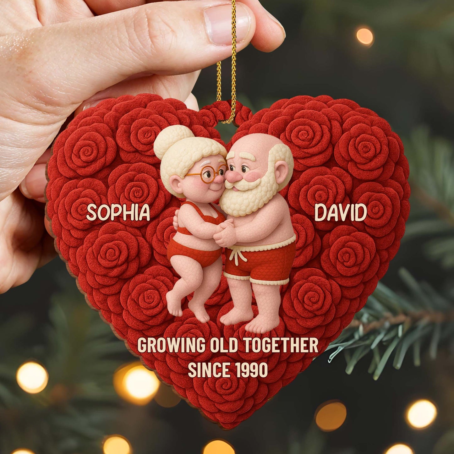 Growing Old Together Heart With Roses