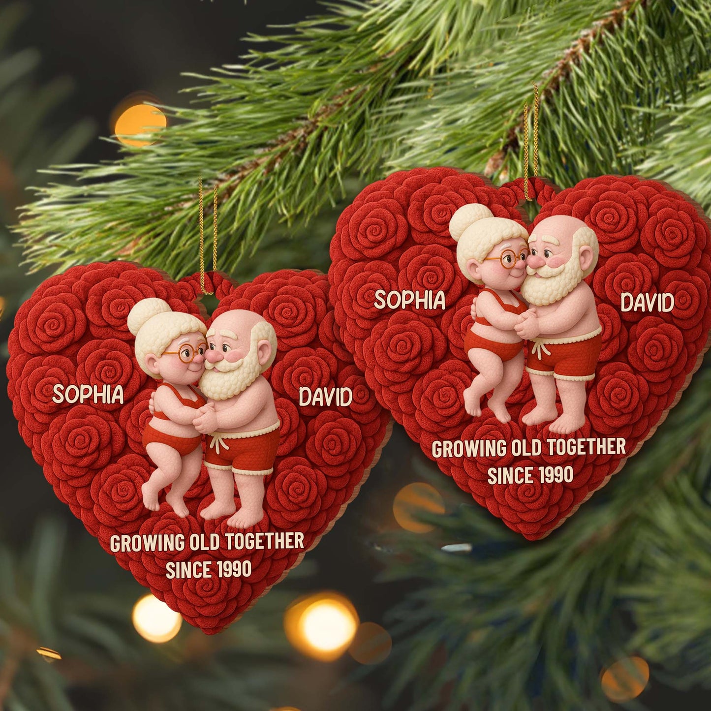 Growing Old Together Heart With Roses