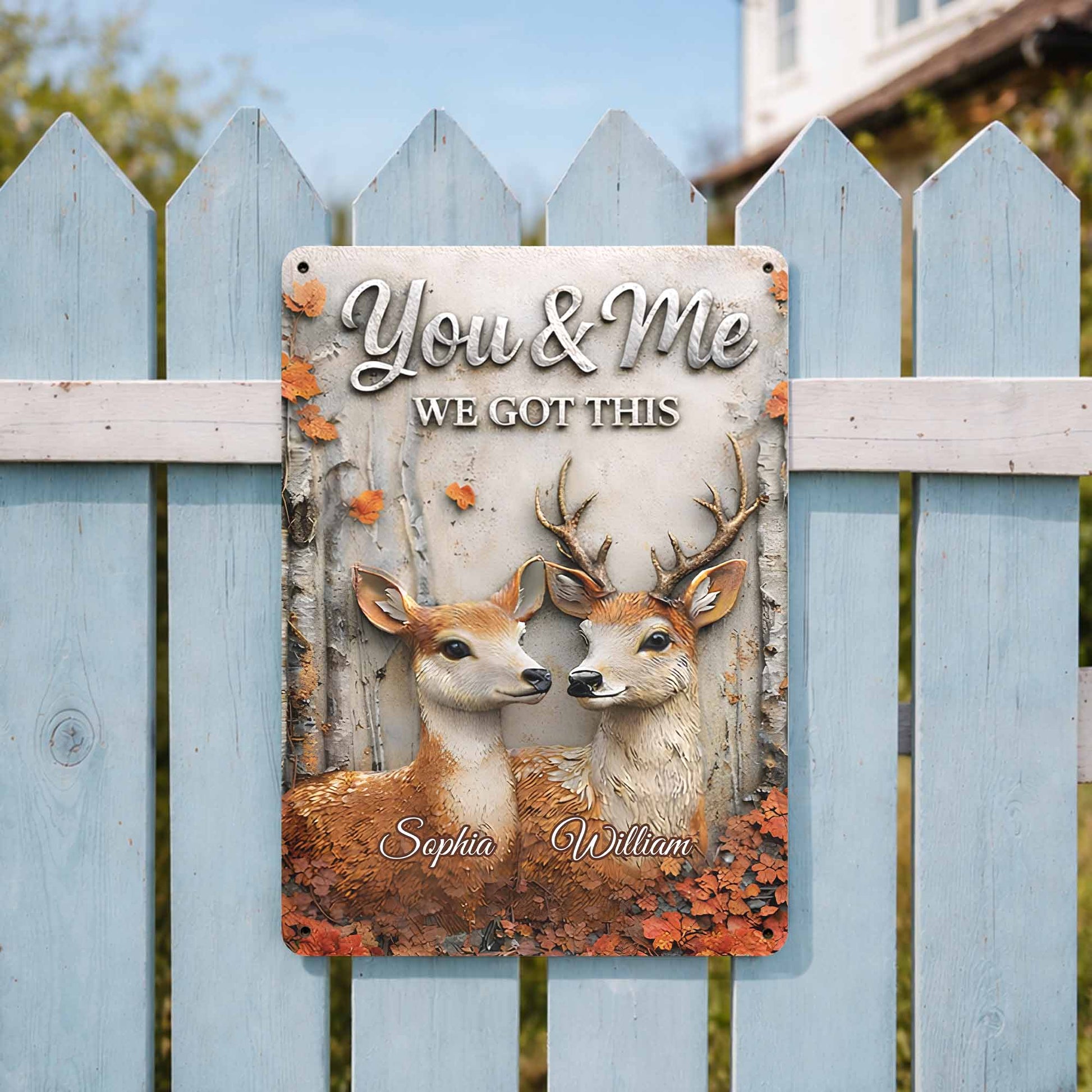 You & Me We Got This, Deer And Autumn Leaves