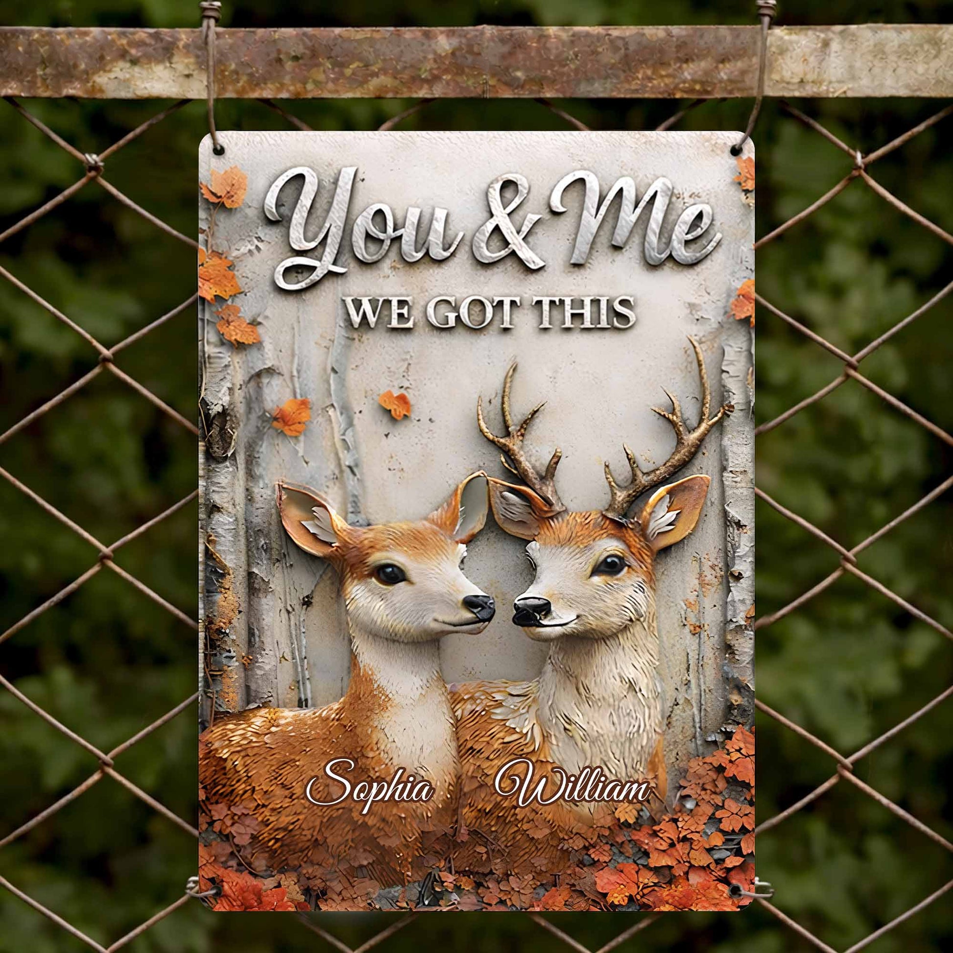 You & Me We Got This, Deer And Autumn Leaves