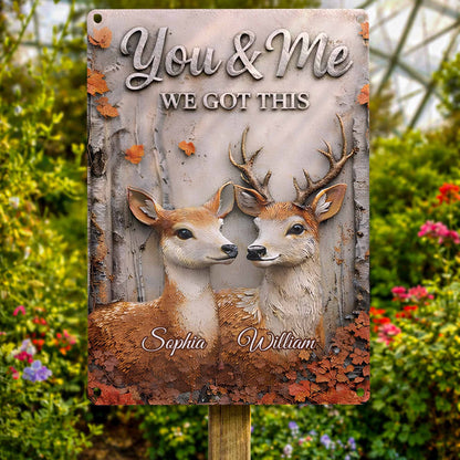 You & Me We Got This, Deer And Autumn Leaves