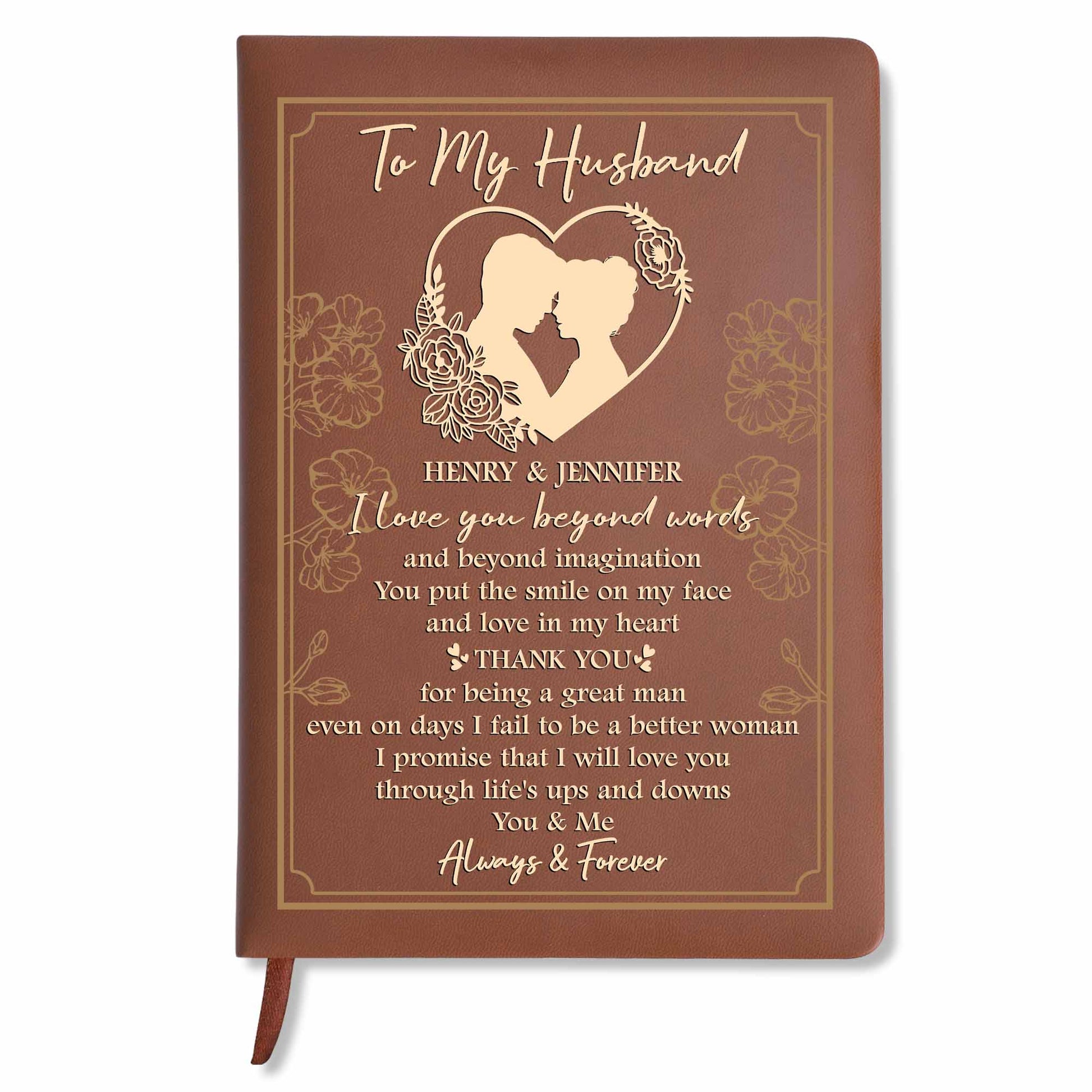 I Love You Beyond Words, Heart And Flowers Design