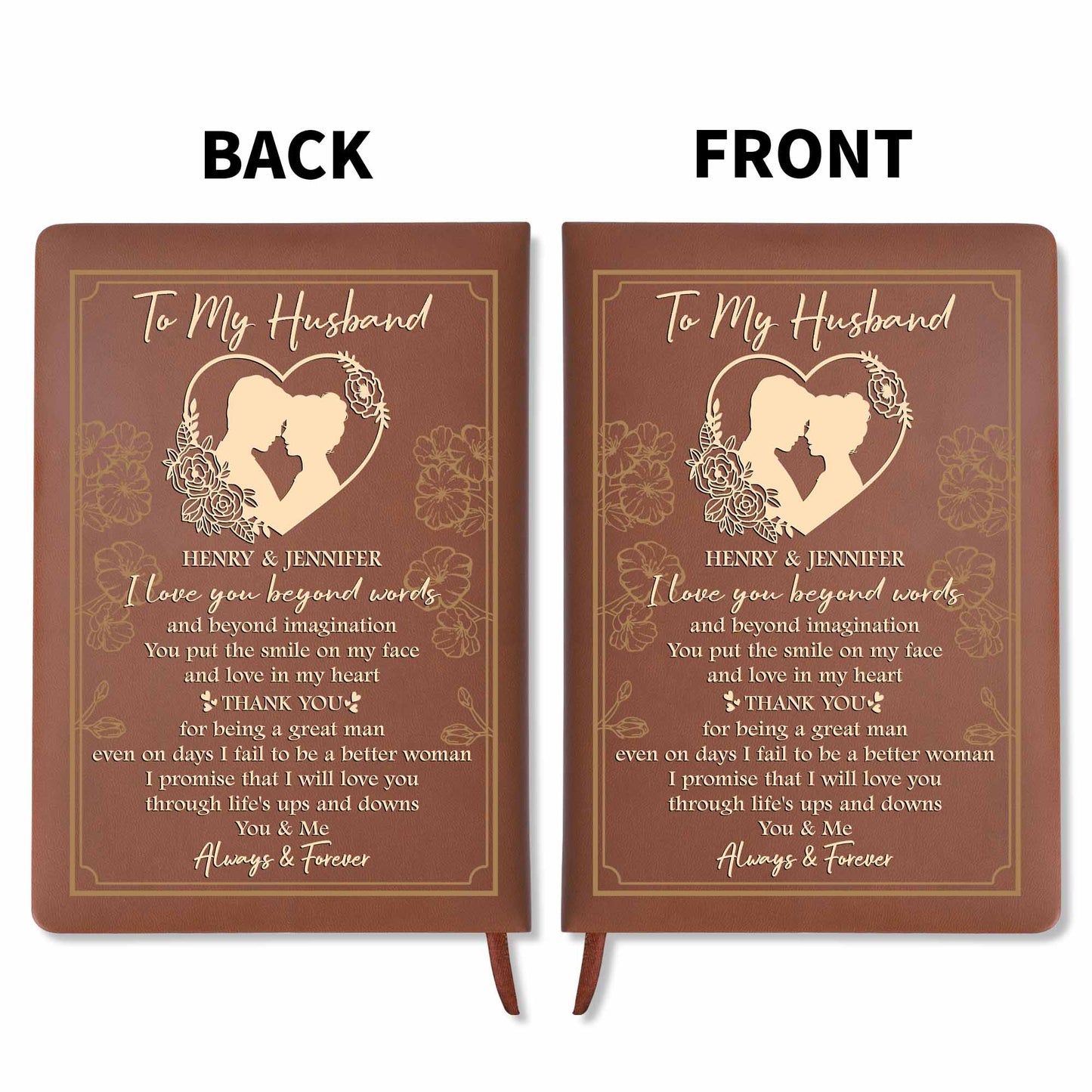 I Love You Beyond Words, Heart And Flowers Design