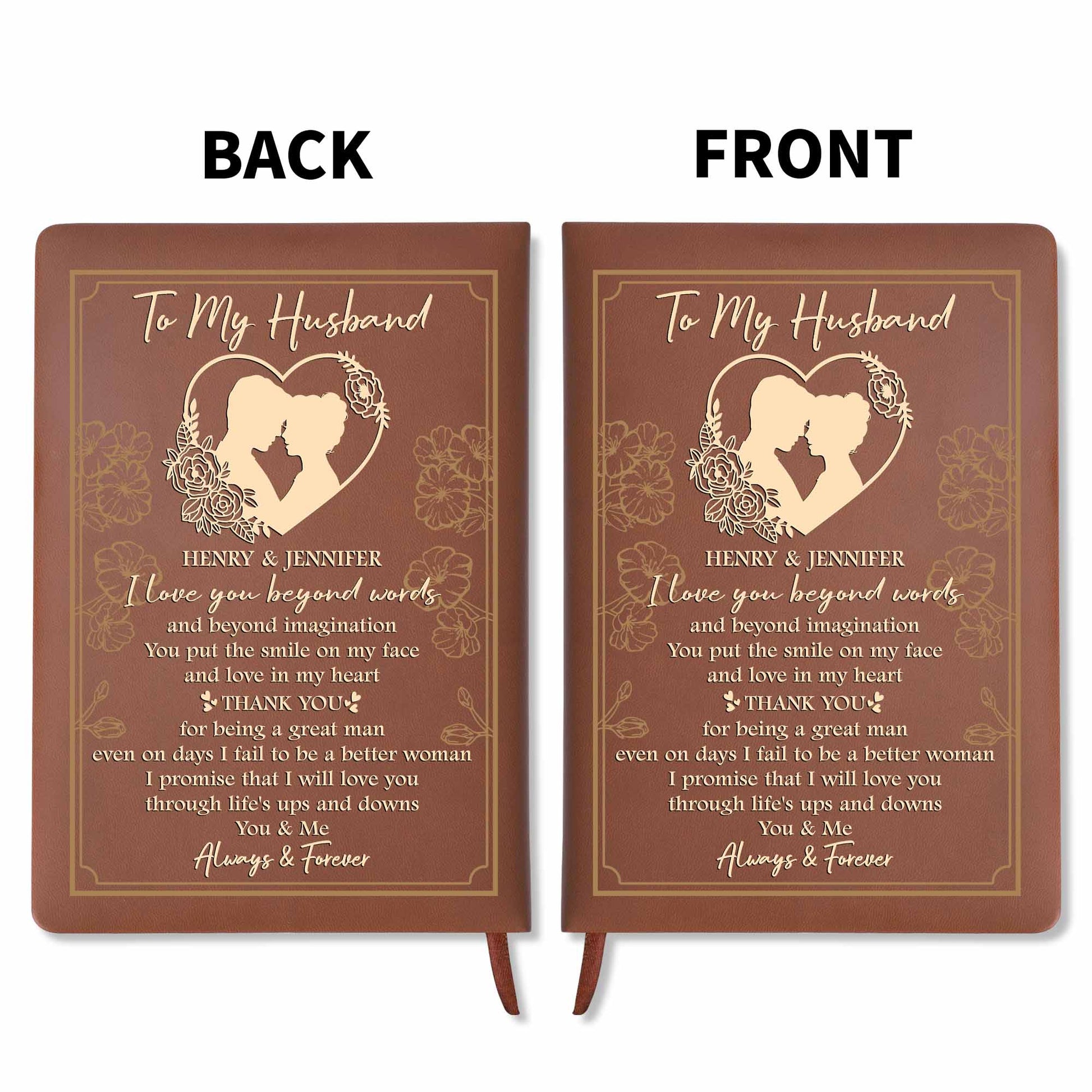 I Love You Beyond Words, Heart And Flowers Design