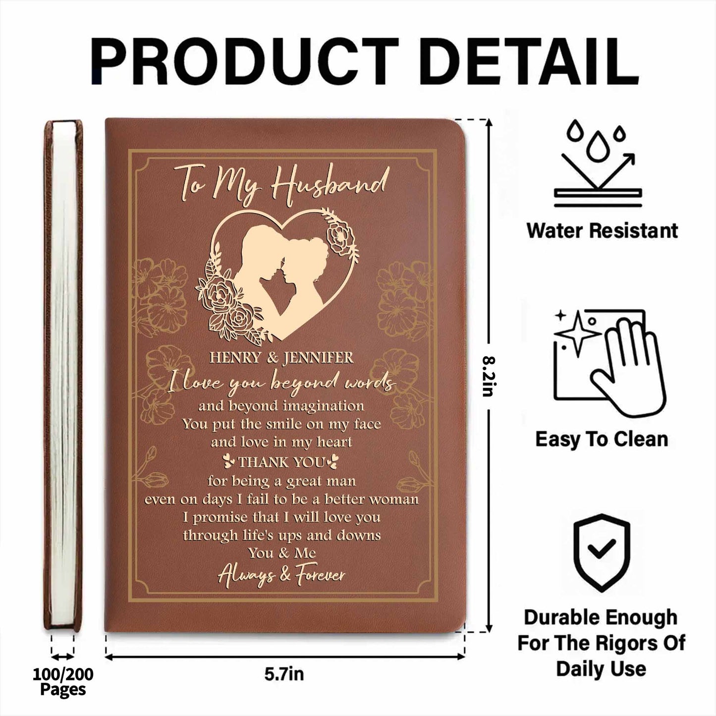 I Love You Beyond Words, Heart And Flowers Design