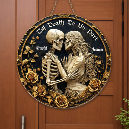 Till Death Do Us Part, Love Forever Skulls And Roses Design