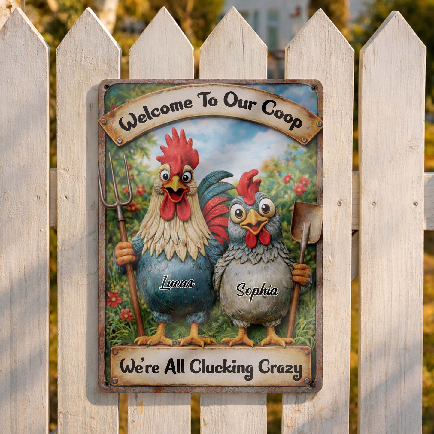 Welcome To Our Coop We're All Clucking Crazy
