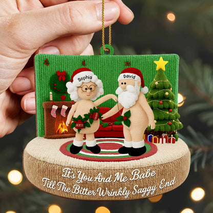 It's You And Me Babe Till The Bitter Wrinkly Saggy End, Christmas Tree, Santa Hats