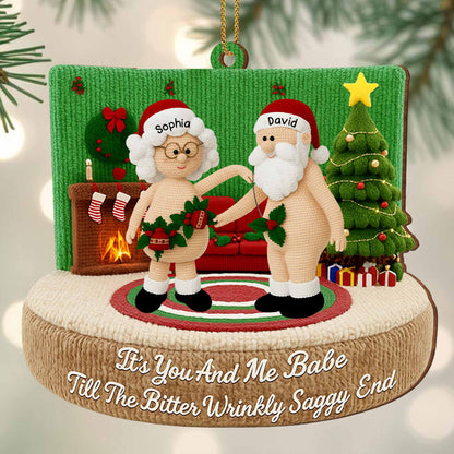 It's You And Me Babe Till The Bitter Wrinkly Saggy End, Christmas Tree, Santa Hats