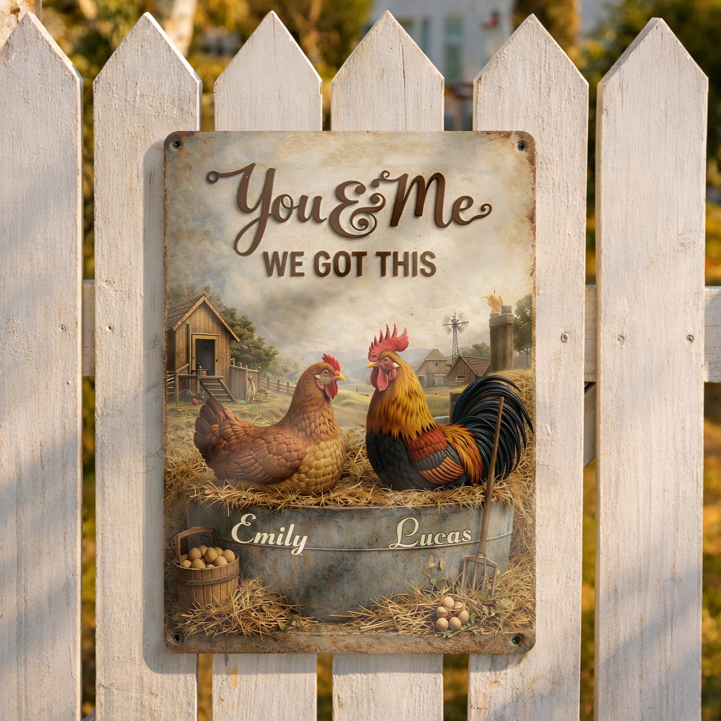 You & Me We Got This Farm Chickens Design