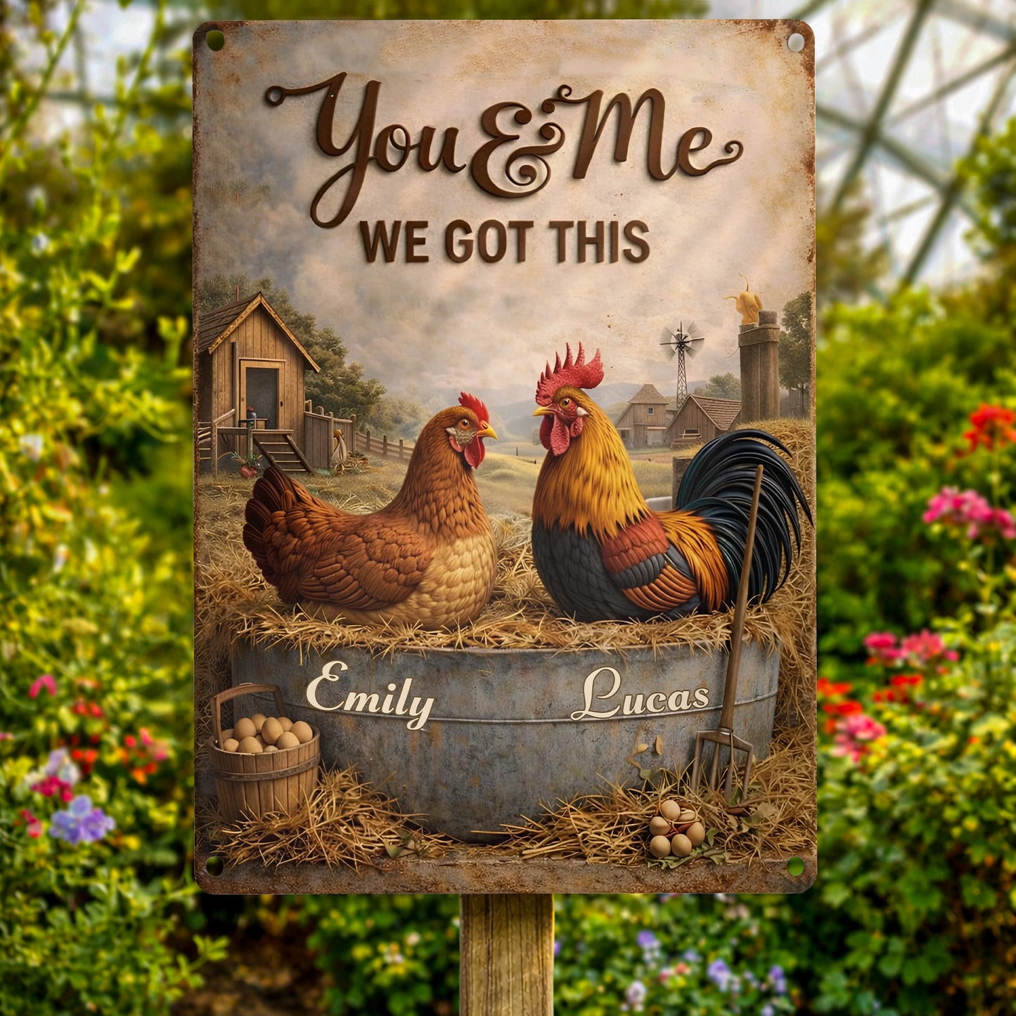 You & Me We Got This Farm Chickens Design