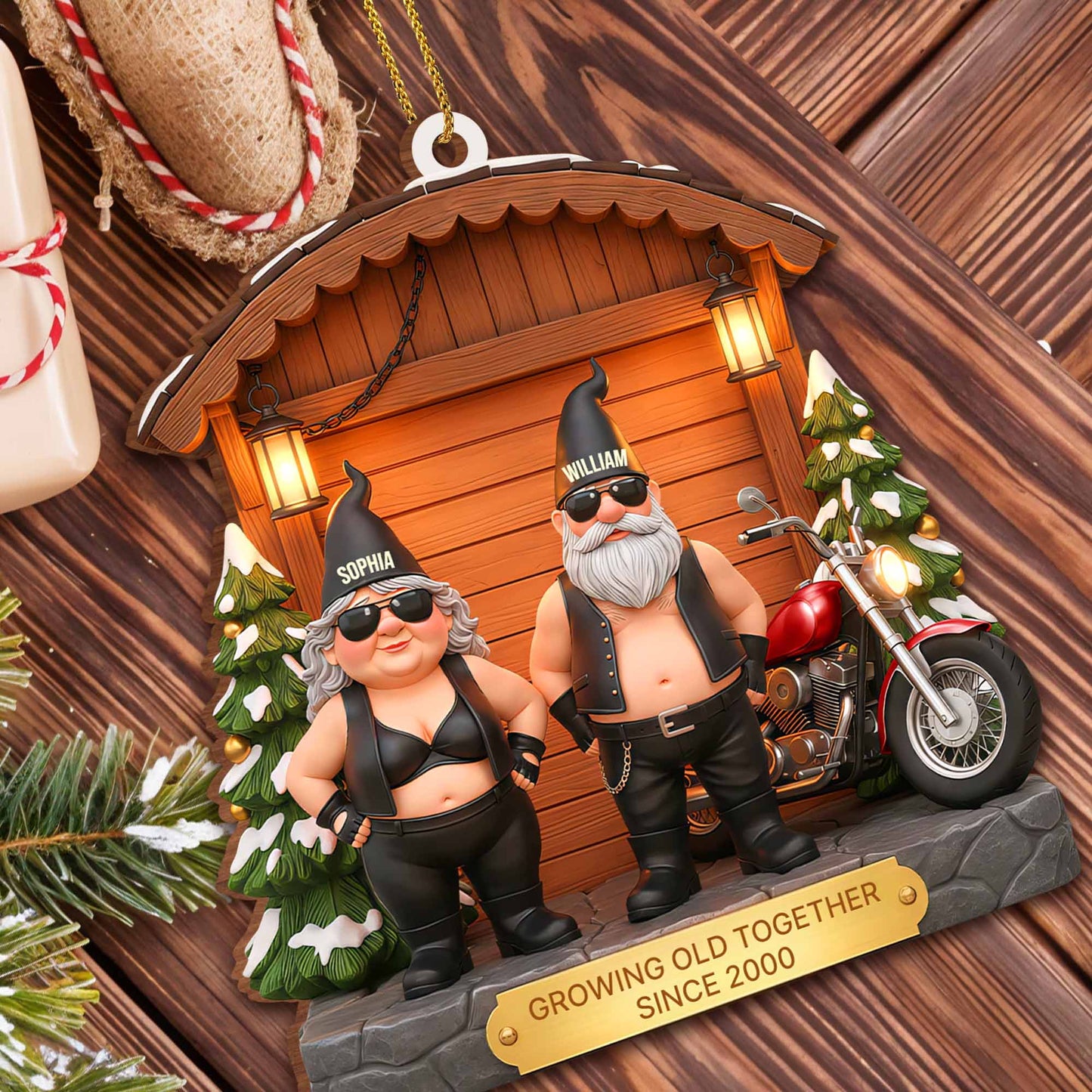 Growing Old Together With Couple And Motorcycle