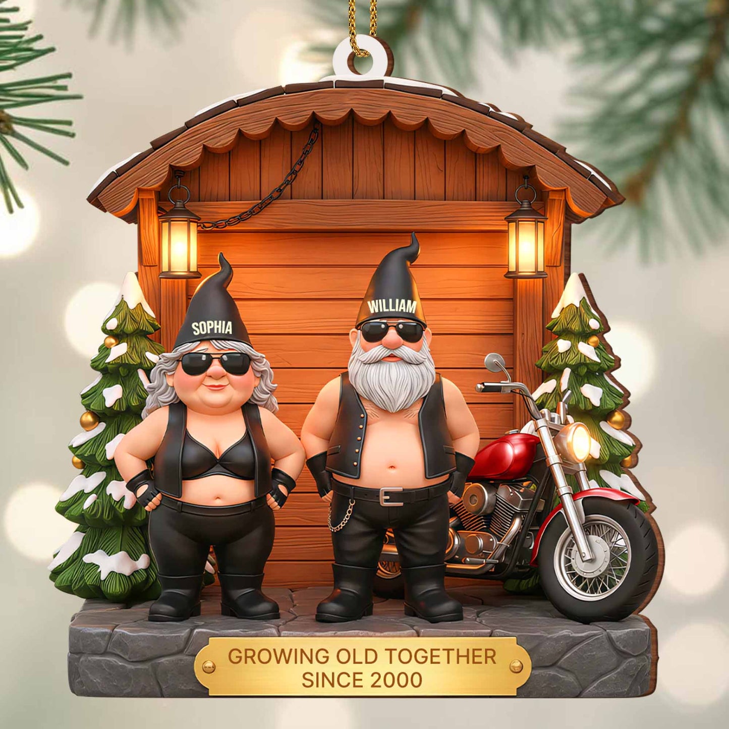Growing Old Together With Couple And Motorcycle