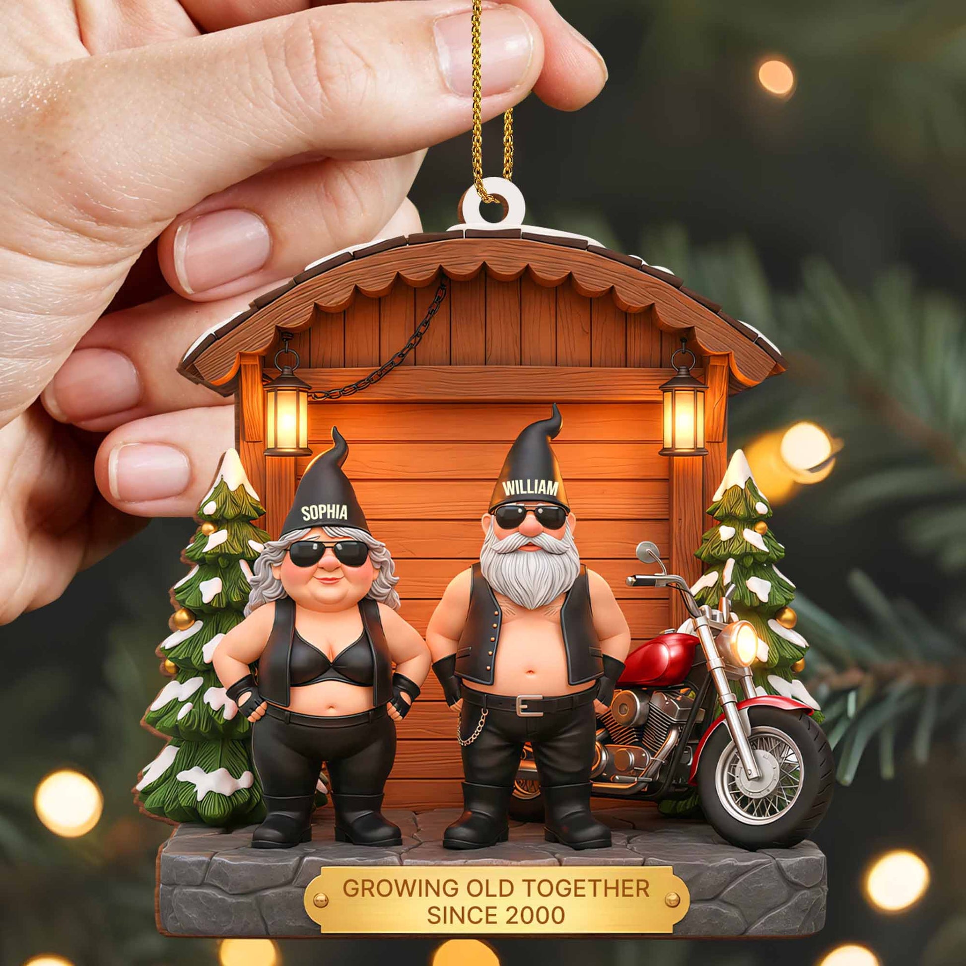 Growing Old Together With Couple And Motorcycle