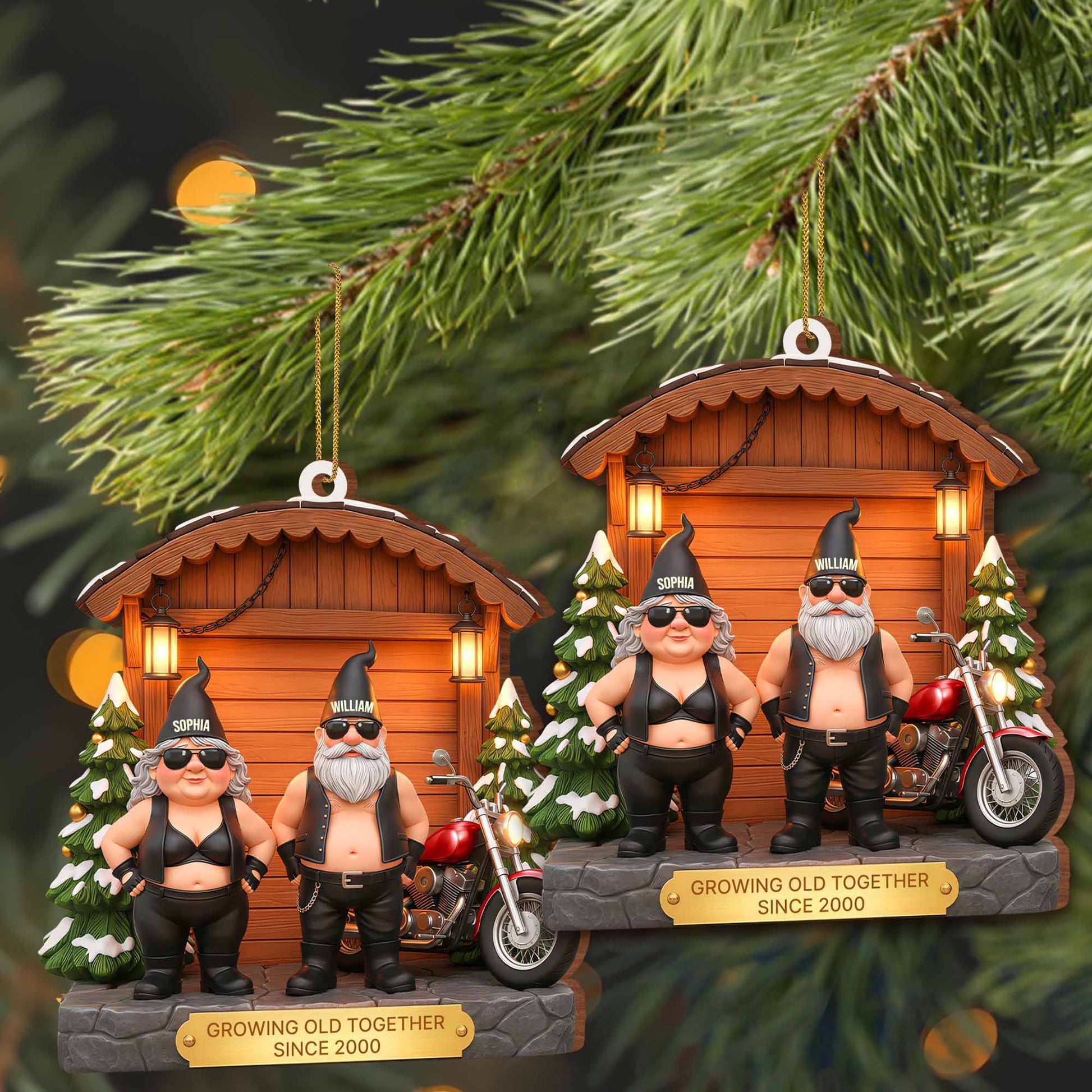 Growing Old Together With Couple And Motorcycle