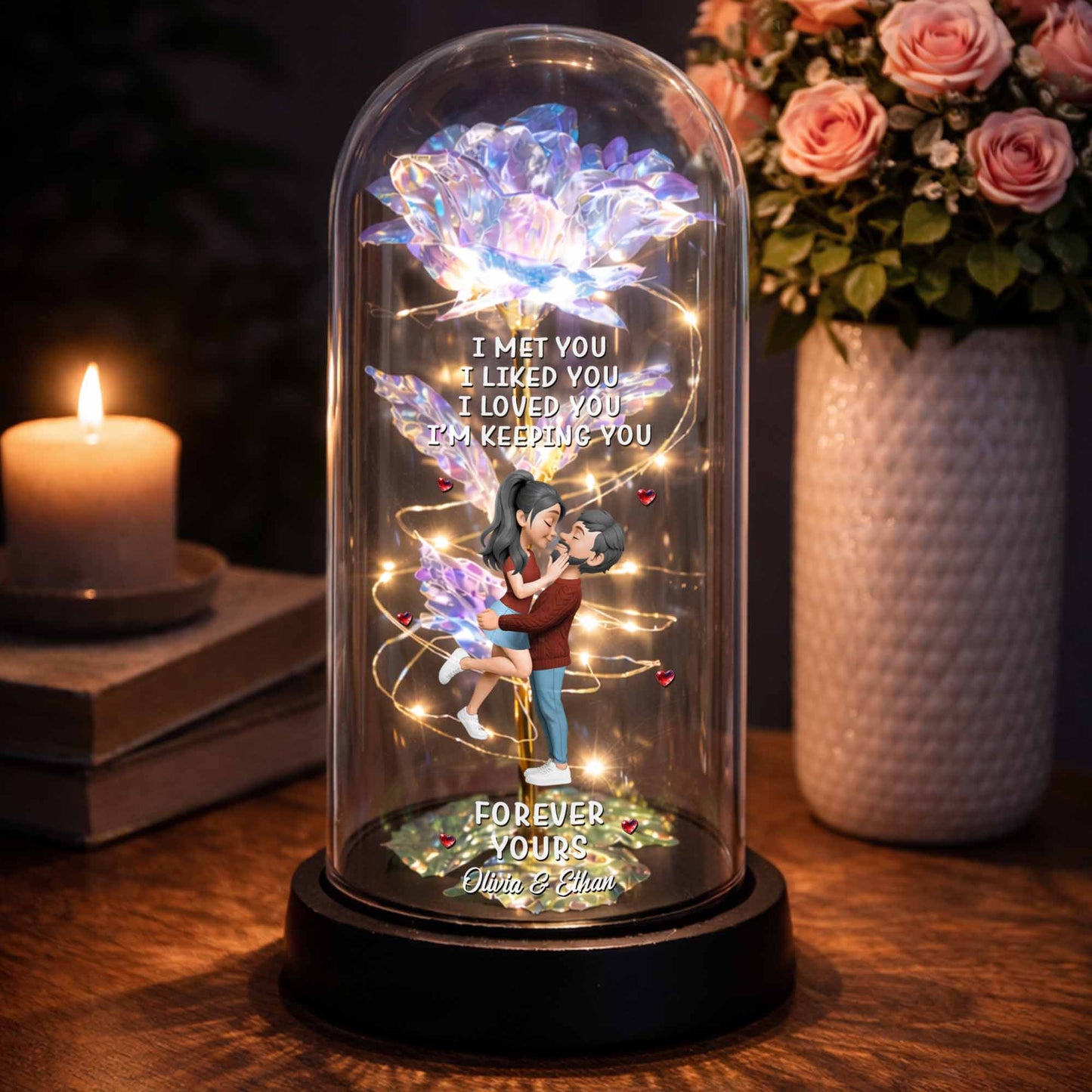 I Met You I Liked You I Loved You I'm Keeping You, Roses and Couple