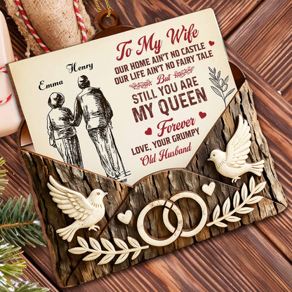 To My Wife Still My Queen Forever Dove and Wedding Rings