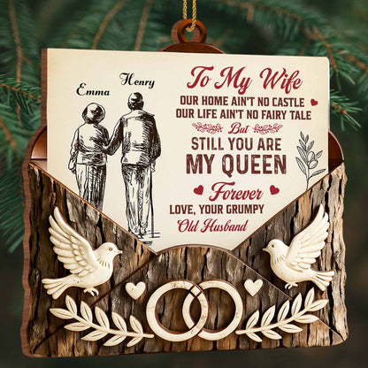 To My Wife Still My Queen Forever Dove and Wedding Rings