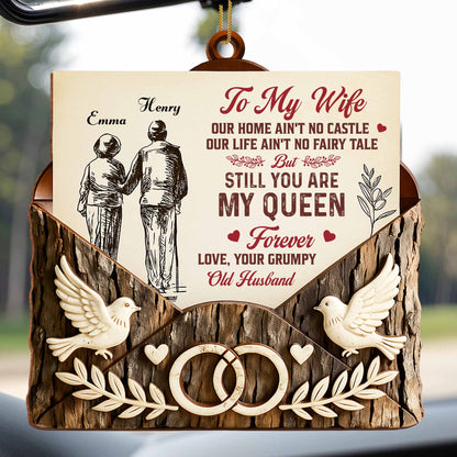 To My Wife Still My Queen Forever Dove and Wedding Rings